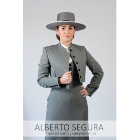 Chaqueta de Corto Señora Imit. Alpaca Gris Marengo