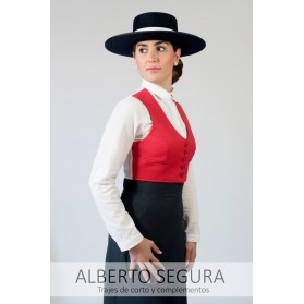 Chaleco Señora Sarga Roja