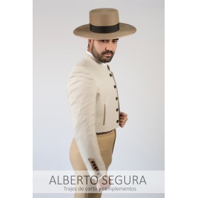 Chaqueta Pata de Gallo Beige contrastes