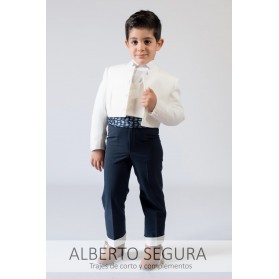 Traje Niño Sarga Blanco Roto