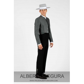 Traje de Corto Alpaca Nacional Gris Medio