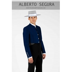 Traje de Corto Alpaca Nacional Azul Medio